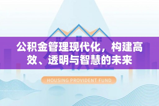 梨树公积金管理现代化，构建高效、透明与智慧的未来
