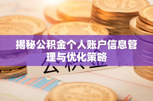 梨树揭秘公积金个人账户信息管理与优化策略