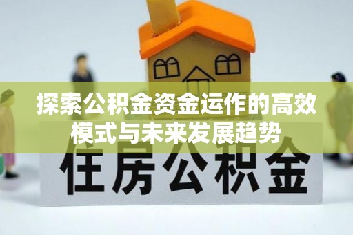 梨树探索公积金资金运作的高效模式与未来发展趋势