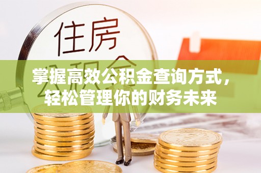 梨树掌握高效公积金查询方式，轻松管理你的财务未来