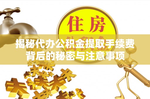 梨树揭秘代办公积金提取手续费背后的秘密与注意事项
